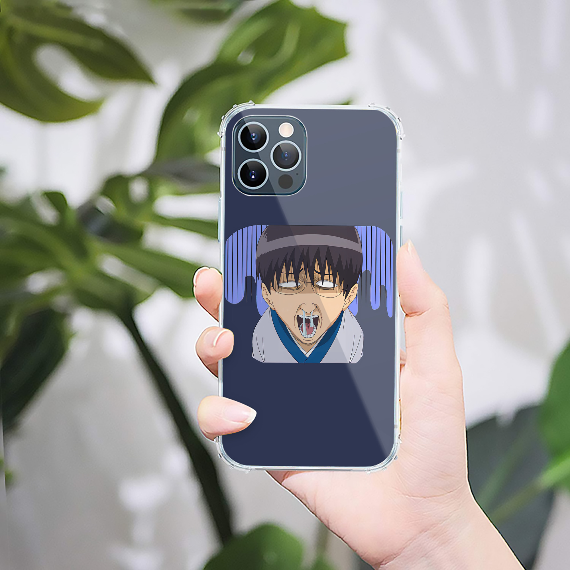 （画像用） ぎんたま 坂田銀時（さかたぎんとき） 神楽 志村新八（しむら しんぱち） GINTAMA Sakata Gintoki Kagura Shimura Shinpachi 【iPhone 12シリーズ対応】透明スマホケース（クリアソフトケース）